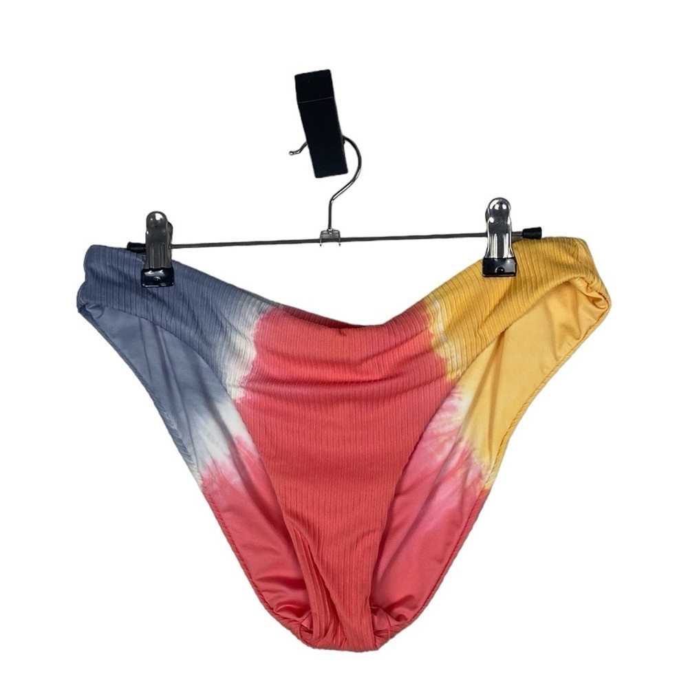 Soluna swim tie die ribbed bikini bottom